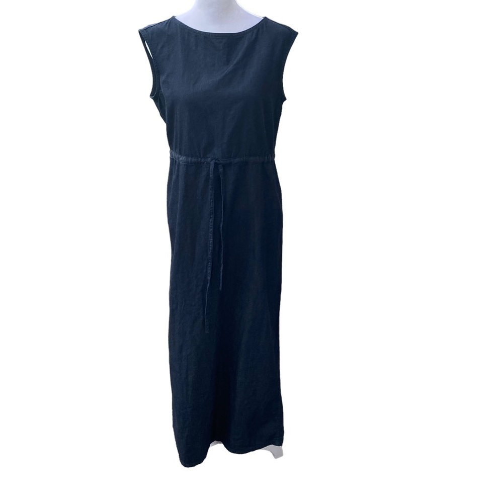 Liz Claiborne sleeveless‎ maxi denim dress size small petite